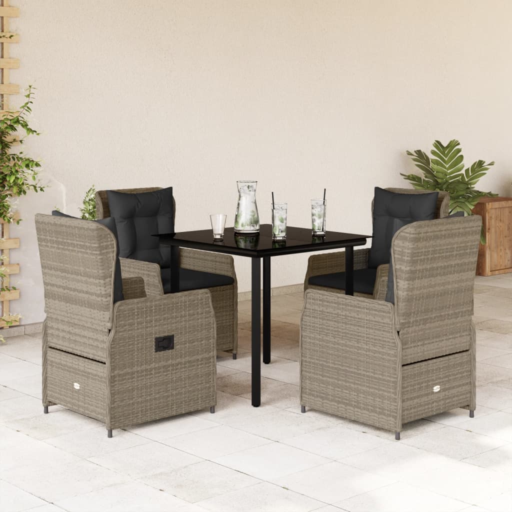 Set Mobilier De Grădină Cu Perne, 9 Piese, , Poliratan
