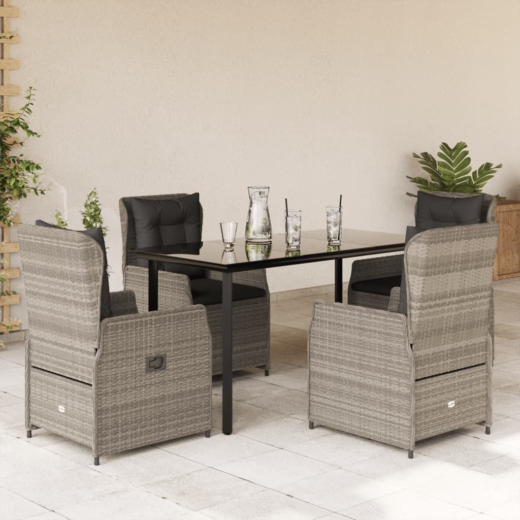Set Mobilier De Grădină Cu Perne, 9 Piese, , Poliratan