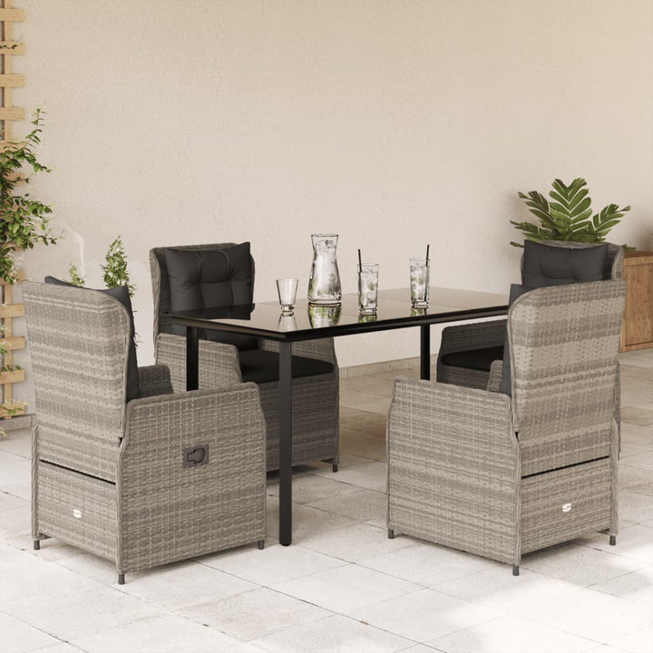 Set Mobilier De Grădină Cu Perne, 9 Piese, , Poliratan