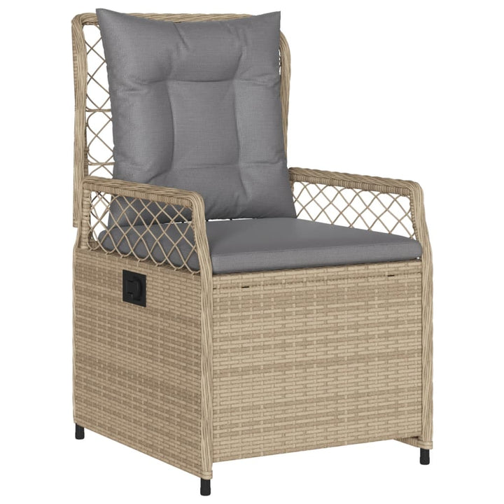 Set Mobilier De Grădină Cu Perne, 3 Piese, Bej, Poliratan
