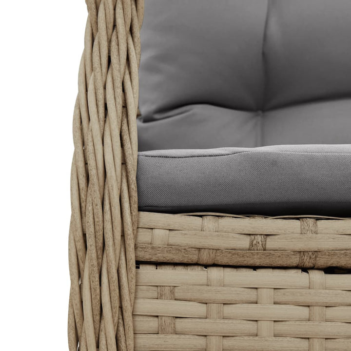 Set Mobilier De Grădină Cu Perne, 3 Piese, Bej, Poliratan