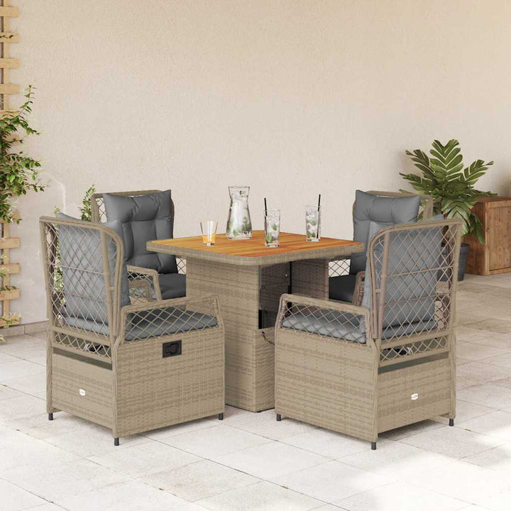 Set Mobilier De Grădină Cu Perne, 3 Piese, Bej, Poliratan