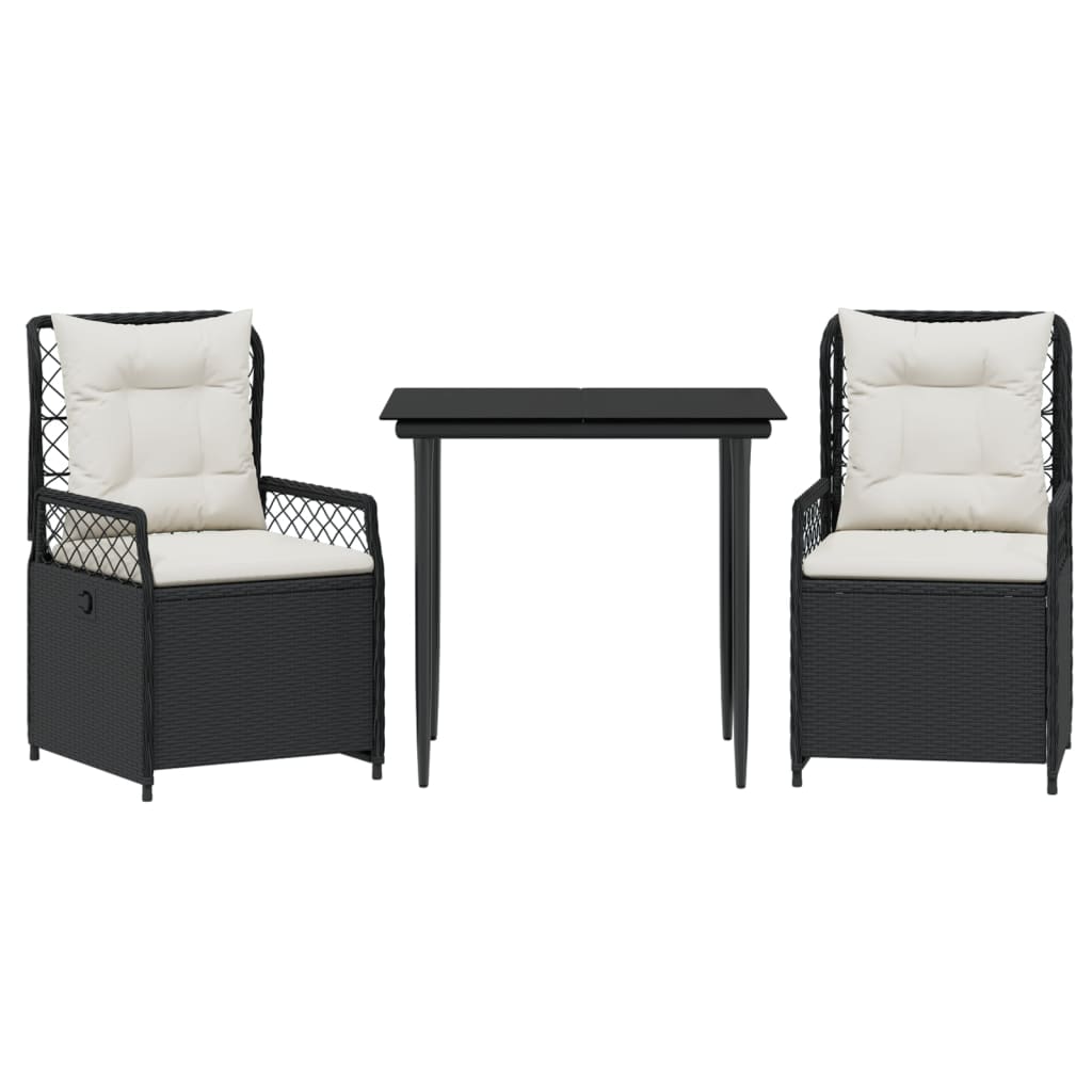 Set Mobilier De Grădină Cu Perne, 3 Piese, , Poliratan