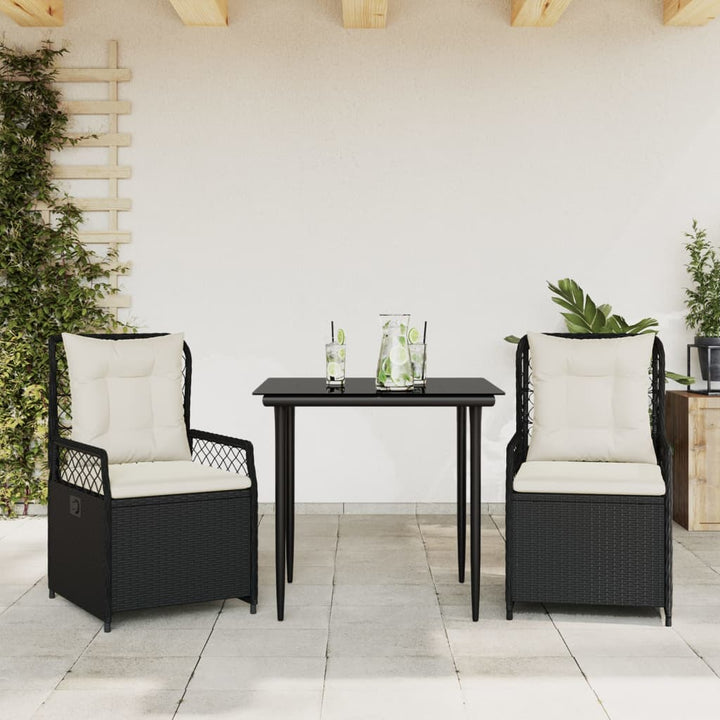 Set Mobilier De Grădină Cu Perne, 3 Piese, , Poliratan
