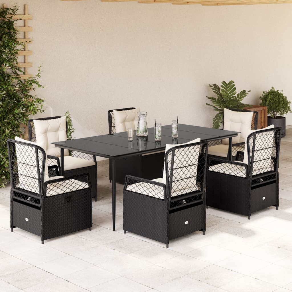Set Mobilier De Grădină Cu Perne, 3 Piese, , Poliratan