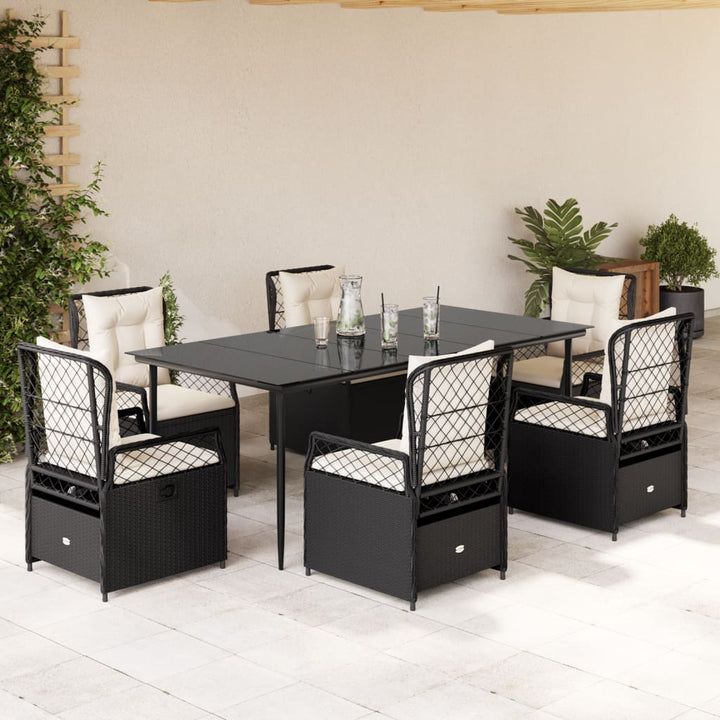 Set Mobilier De Grădină Cu Perne, 3 Piese, , Poliratan