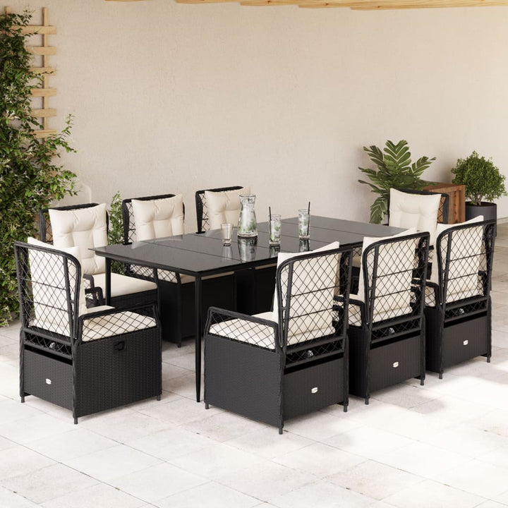 Set Mobilier De Grădină Cu Perne, 3 Piese, , Poliratan
