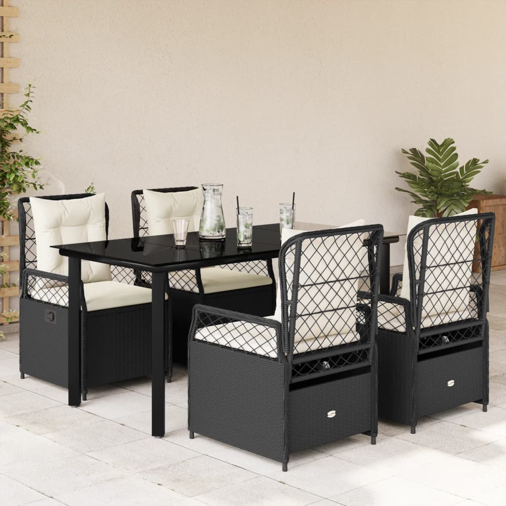 Set Mobilier De Grădină Cu Perne, 7 Piese, , Poliratan