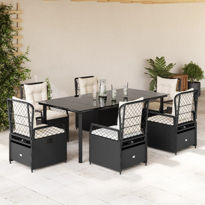 Set Mobilier De Grădină Cu Perne, 7 Piese, , Poliratan
