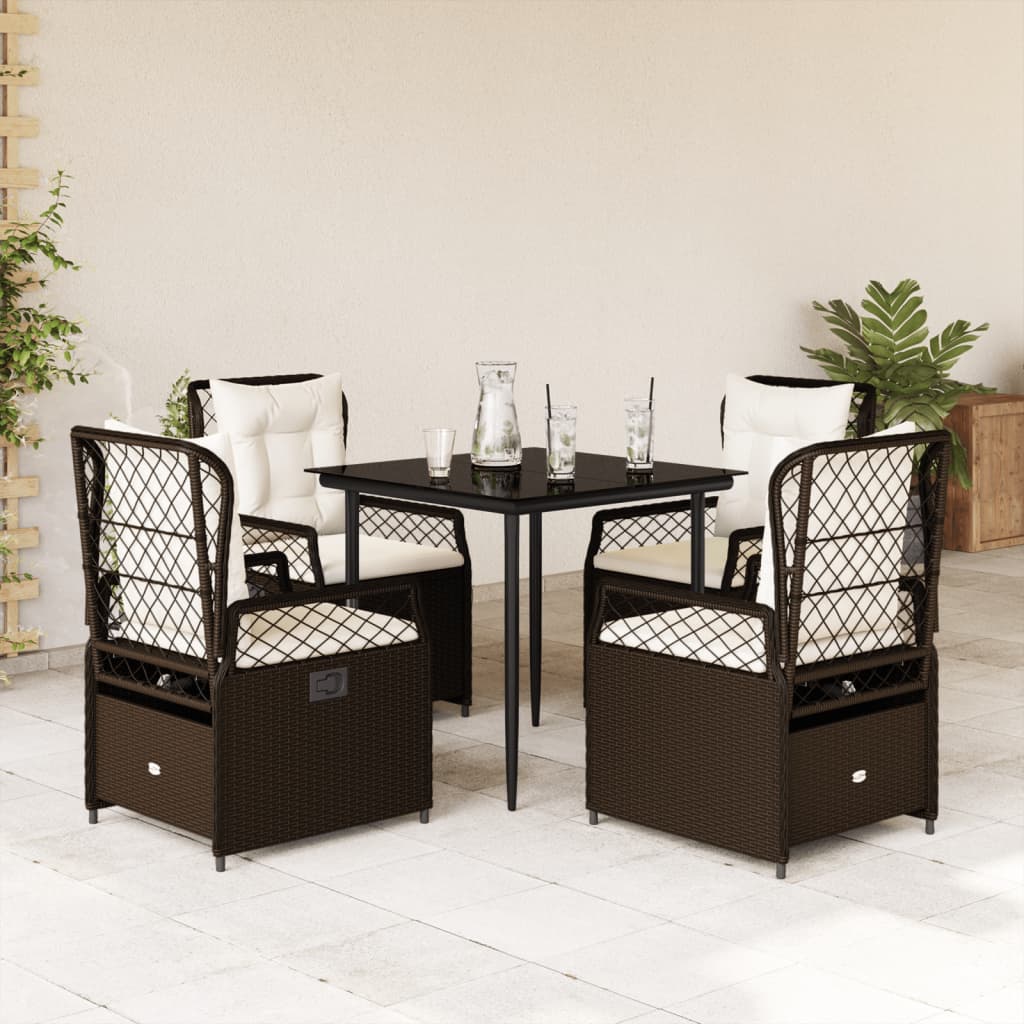 Set Mobilier De Grădină Cu Perne, 3 Piese, , Poliratan