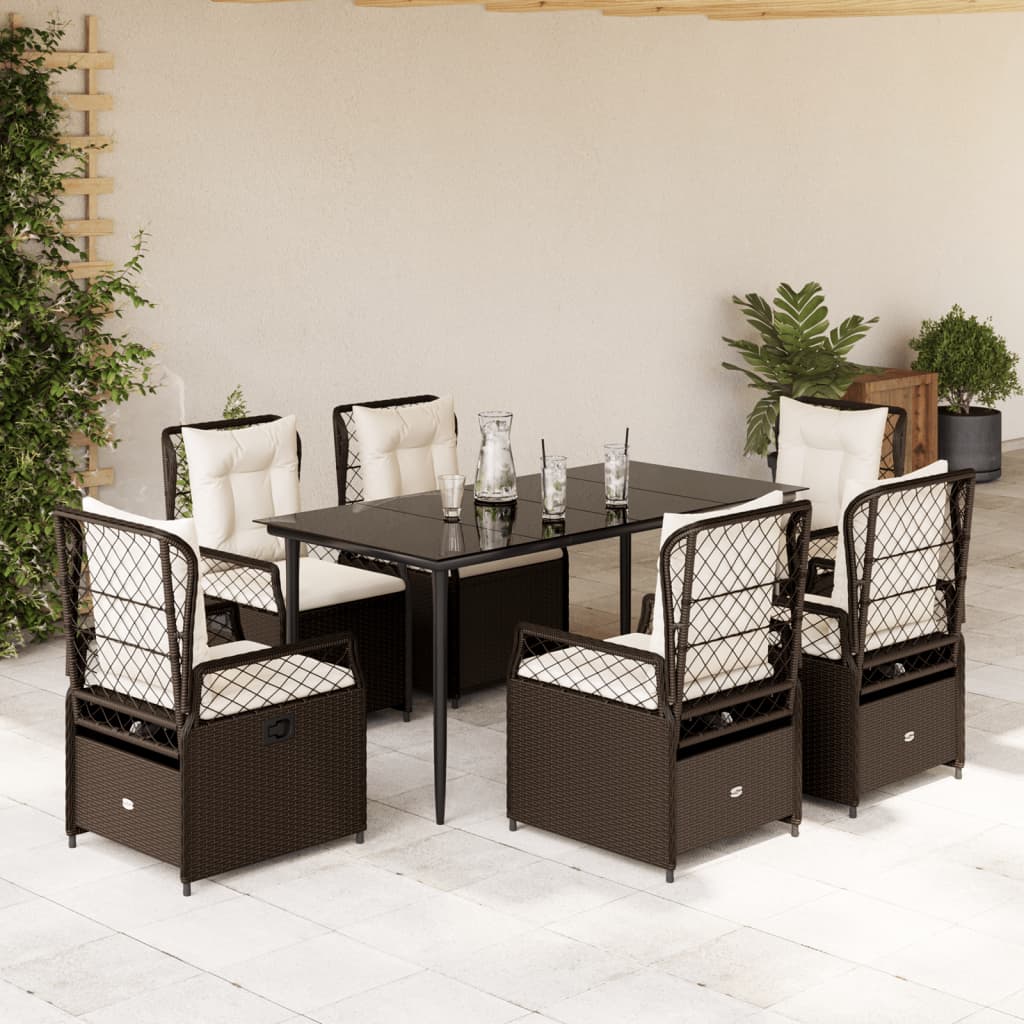 Set Mobilier De Grădină Cu Perne, 3 Piese, , Poliratan