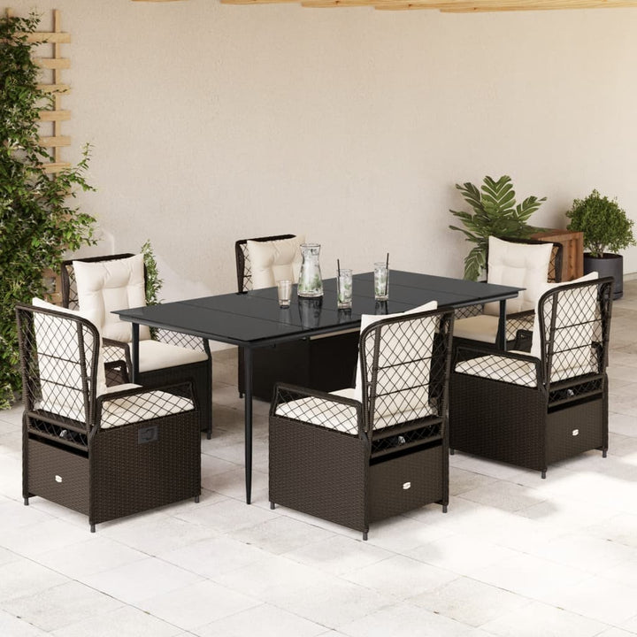 Set Mobilier De Grădină Cu Perne, 3 Piese, , Poliratan