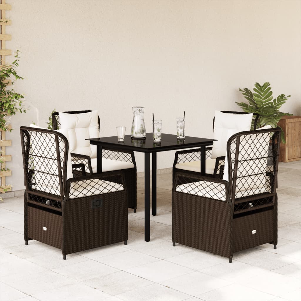 Set Mobilier De Grădină Cu Perne, 7 Piese, , Poliratan