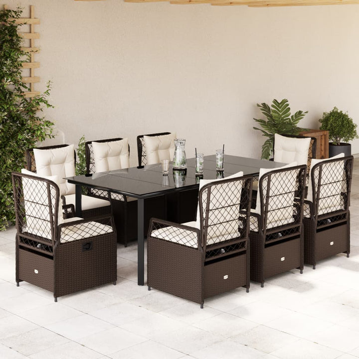 Set Mobilier De Grădină Cu Perne, 7 Piese, , Poliratan
