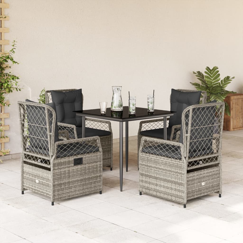 Set Mobilier De Grădină Cu Perne, 3 Piese, , Poliratan