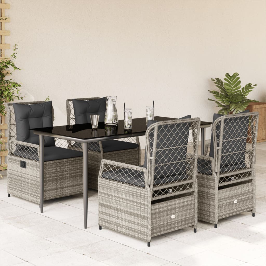 Set Mobilier De Grădină Cu Perne, 3 Piese, , Poliratan