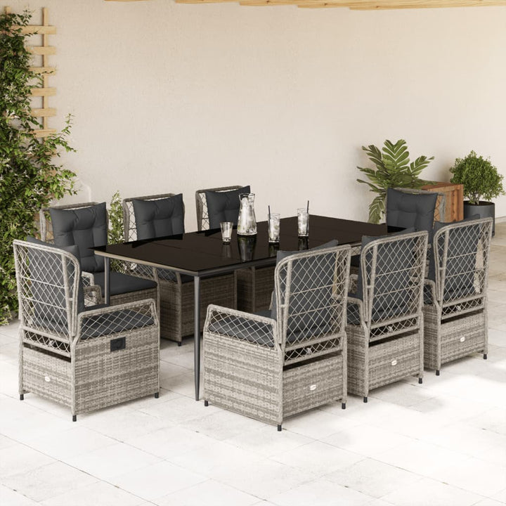 Set Mobilier De Grădină Cu Perne, 3 Piese, , Poliratan