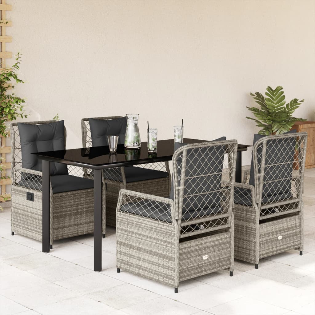 Set Mobilier De Grădină Cu Perne, 7 Piese, , Poliratan
