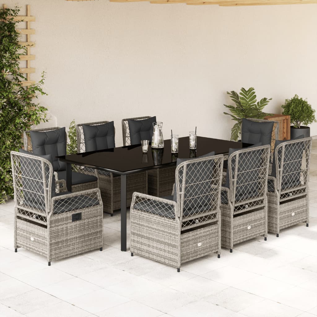 Set Mobilier De Grădină Cu Perne, 7 Piese, , Poliratan