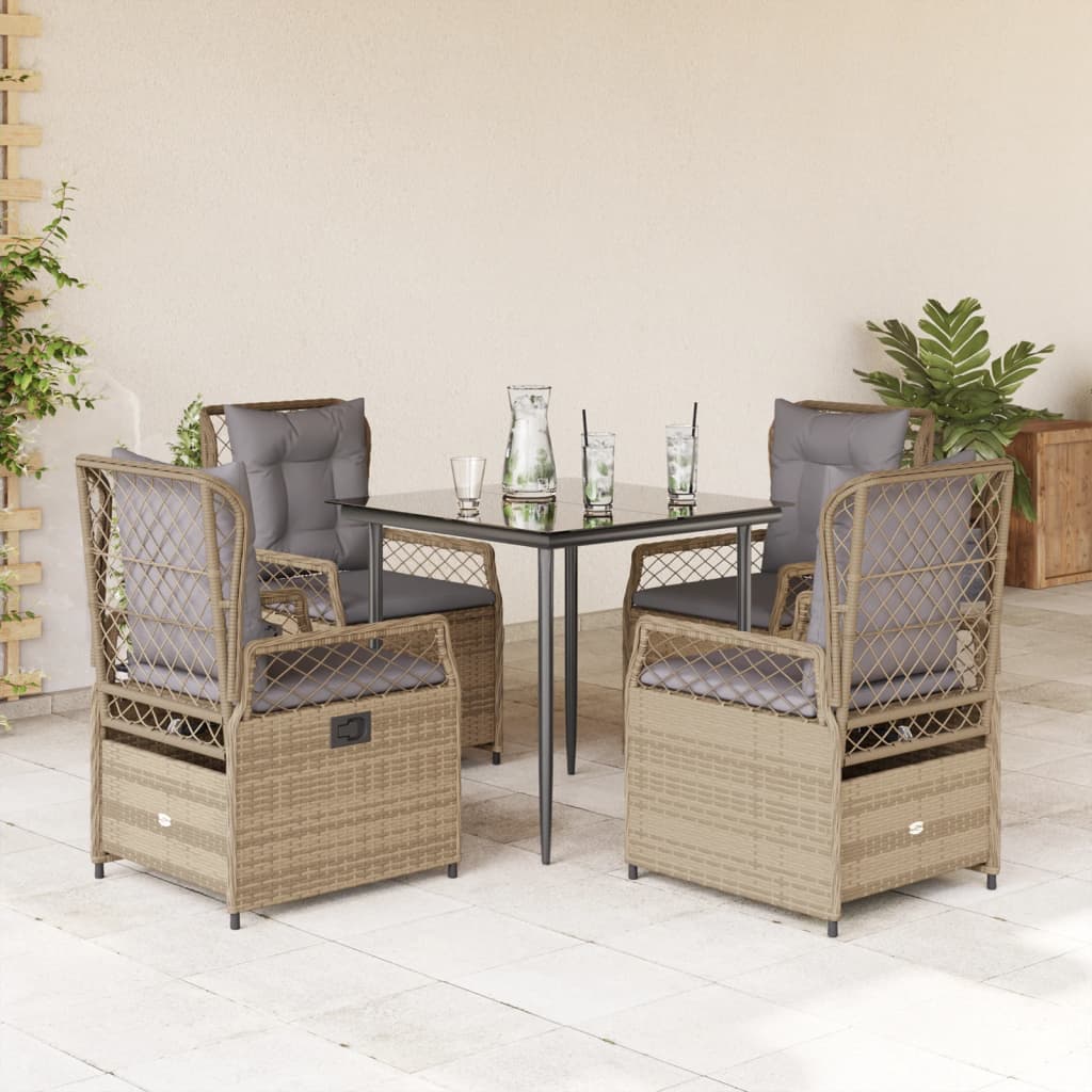 Set Mobilier De Grădină Cu Perne, 3 Piese, , Poliratan