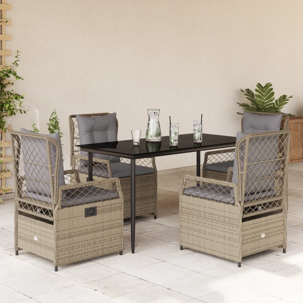 Set Mobilier De Grădină Cu Perne, 3 Piese, , Poliratan