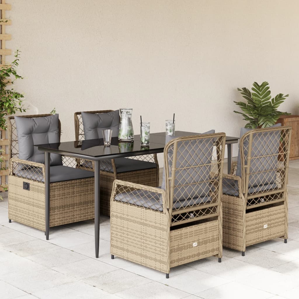 Set Mobilier De Grădină Cu Perne, 3 Piese, , Poliratan