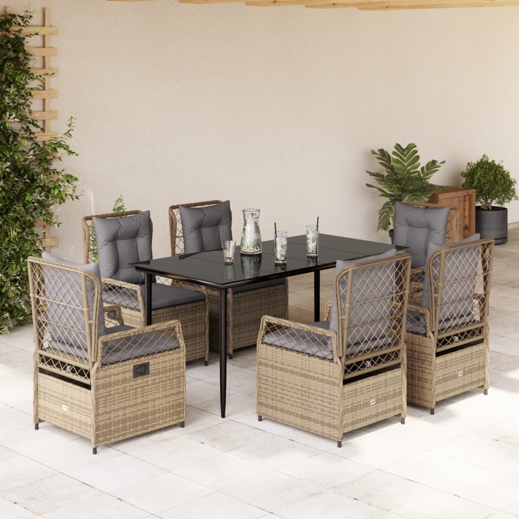 Set Mobilier De Grădină Cu Perne, 3 Piese, , Poliratan