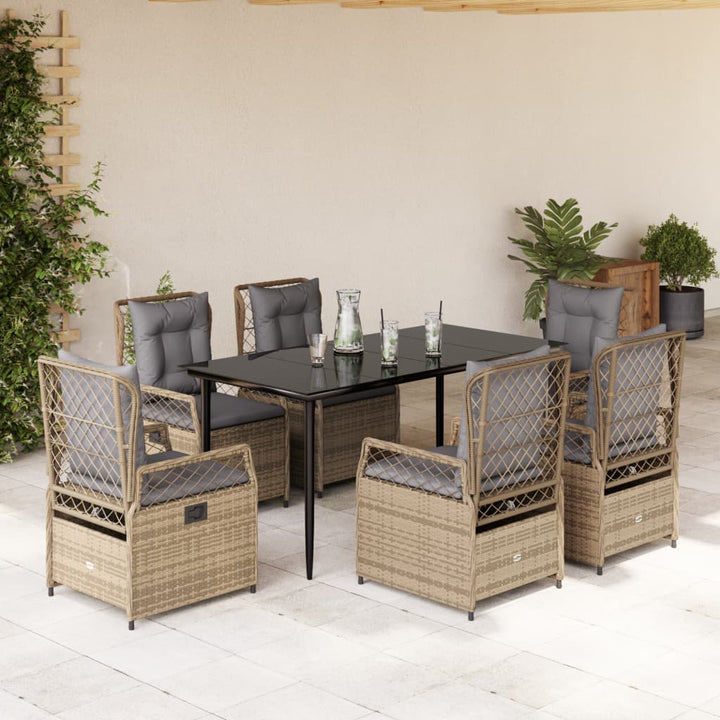 Set Mobilier De Grădină Cu Perne, 3 Piese, , Poliratan