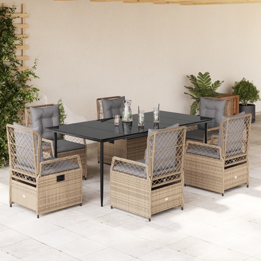 Set Mobilier De Grădină Cu Perne, 3 Piese, , Poliratan