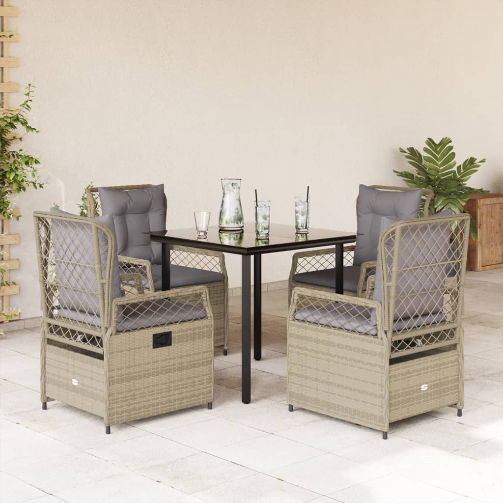 Set Mobilier De Grădină Cu Perne, 7 Piese, , Poliratan