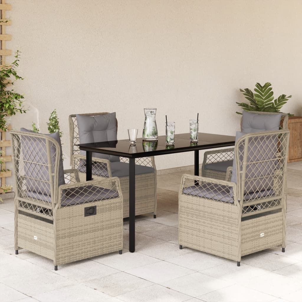Set Mobilier De Grădină Cu Perne, 7 Piese, , Poliratan