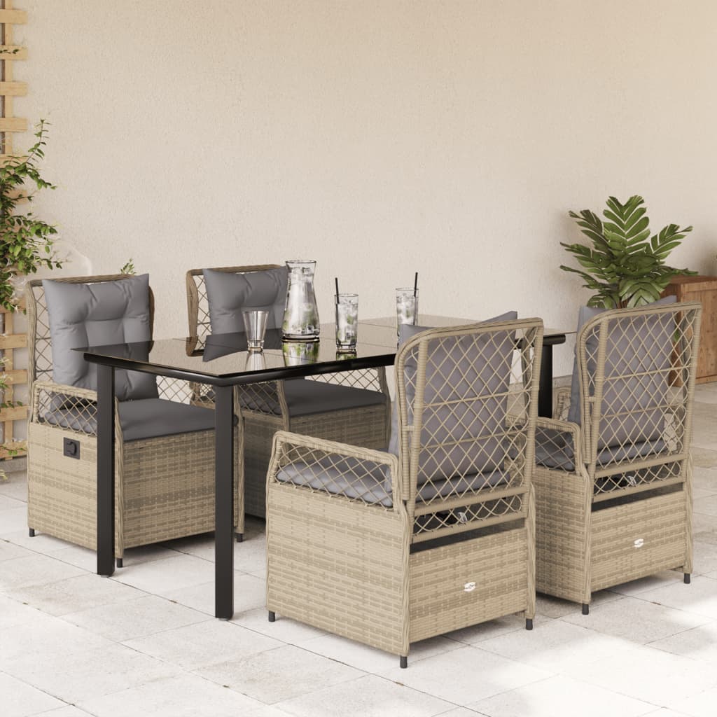 Set Mobilier De Grădină Cu Perne, 7 Piese, , Poliratan