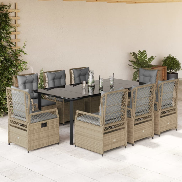 Set Mobilier De Grădină Cu Perne, 7 Piese, , Poliratan
