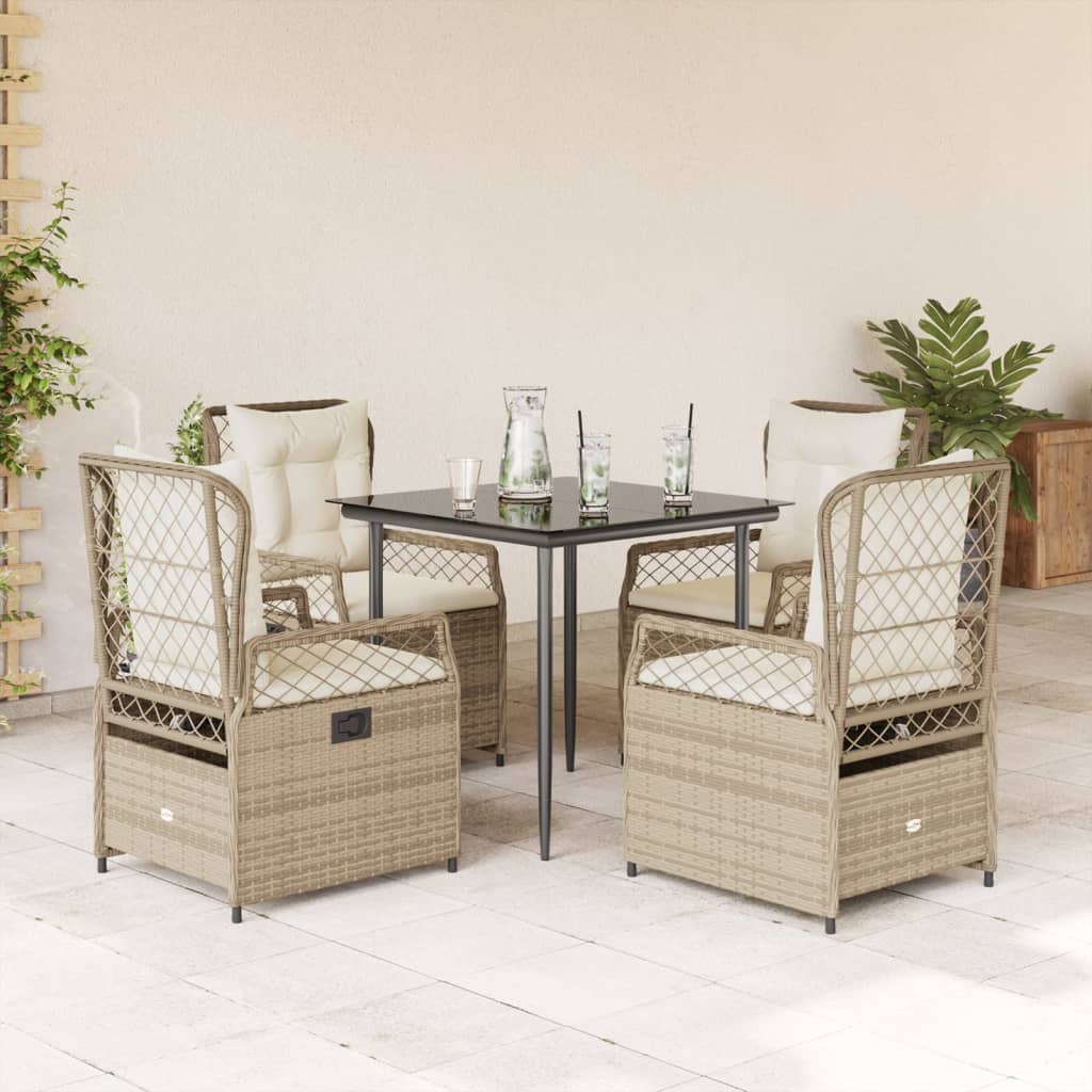 Set Mobilier De Grădină Cu Perne, 3 Piese, , Poliratan