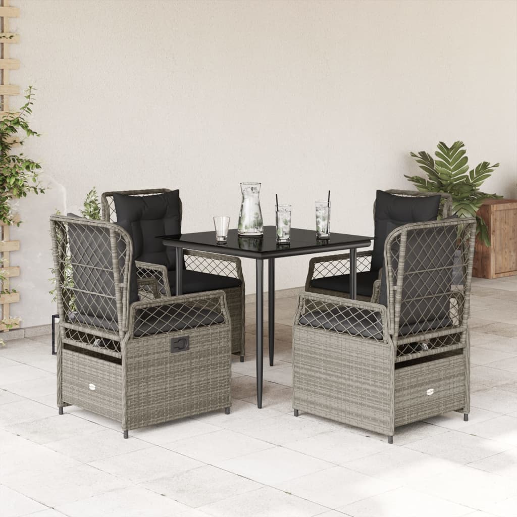 Set Mobilier De Grădină Cu Perne, 3 Piese, , Poliratan