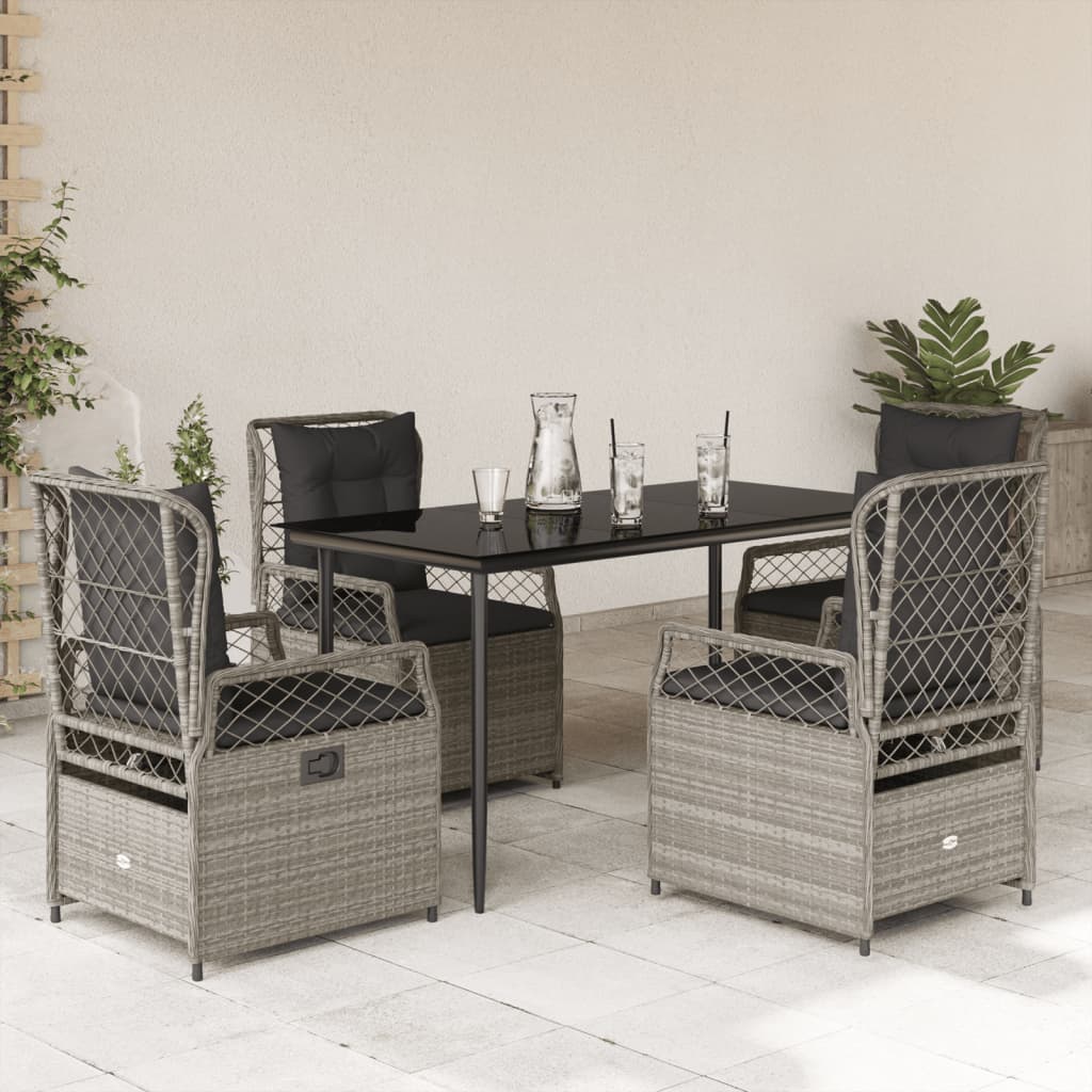 Set Mobilier De Grădină Cu Perne, 3 Piese, , Poliratan