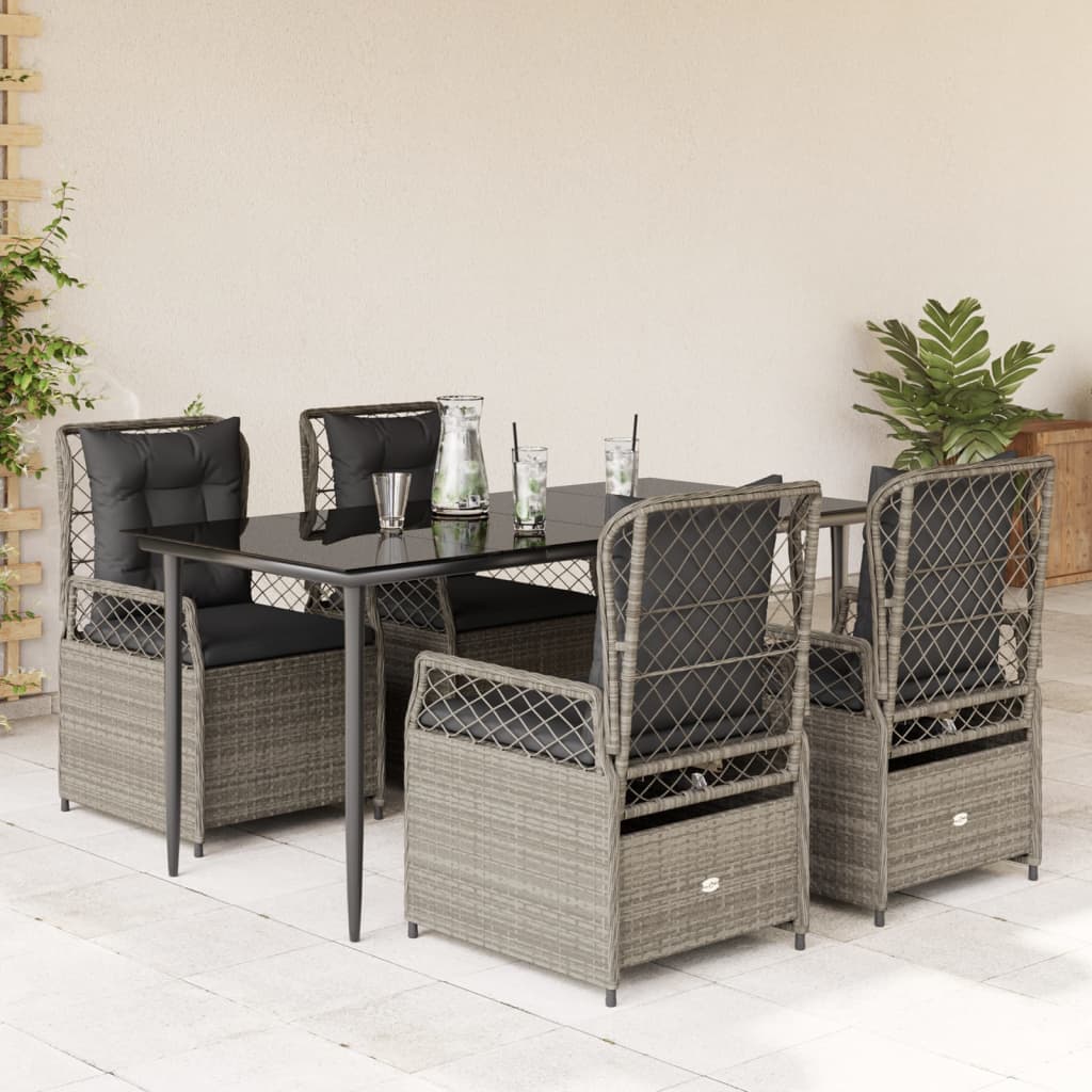 Set Mobilier De Grădină Cu Perne, 3 Piese, , Poliratan