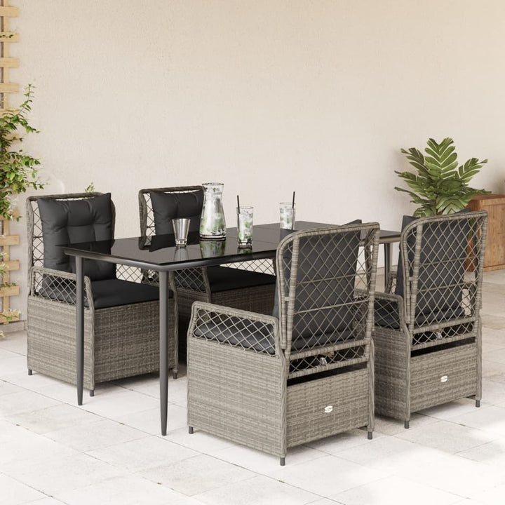 Set Mobilier De Grădină Cu Perne, 3 Piese, , Poliratan