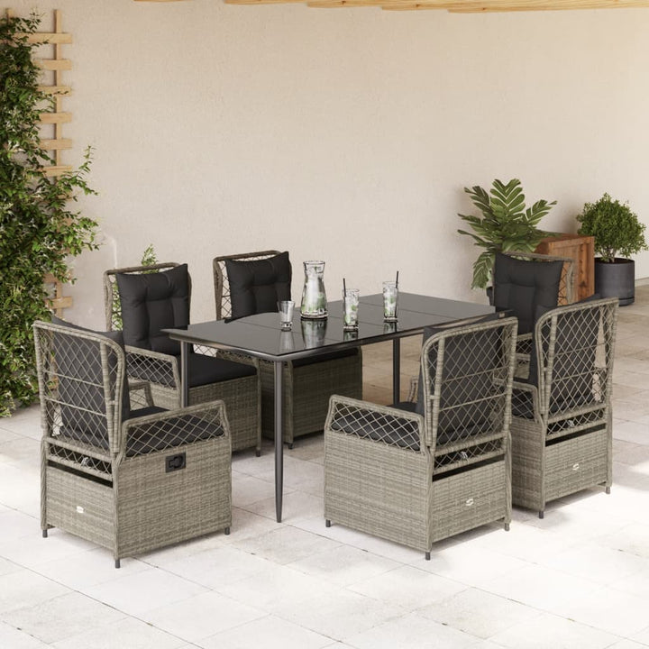 Set Mobilier De Grădină Cu Perne, 3 Piese, , Poliratan
