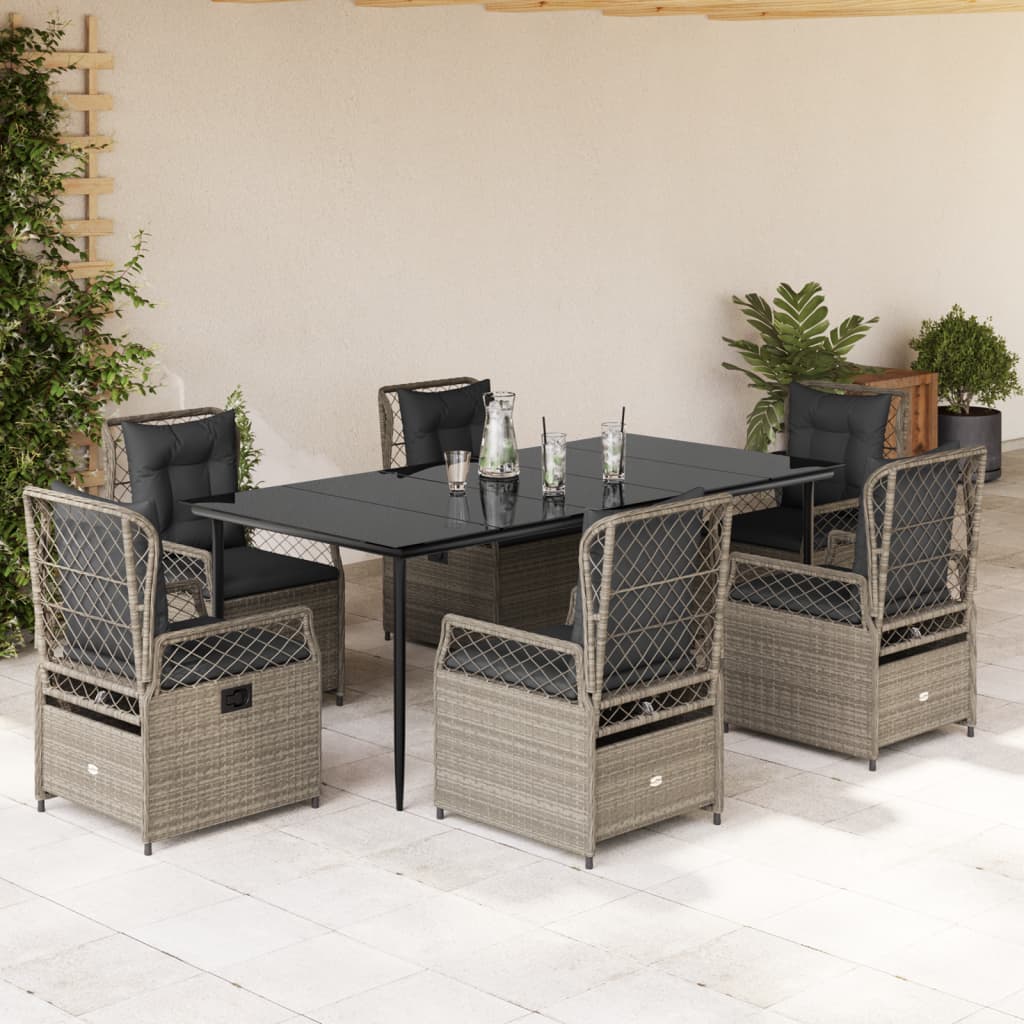 Set Mobilier De Grădină Cu Perne, 3 Piese, , Poliratan