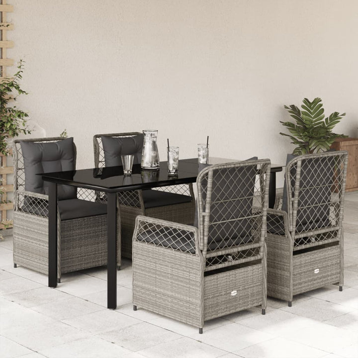 Set Mobilier De Grădină Cu Perne, 7 Piese, , Poliratan