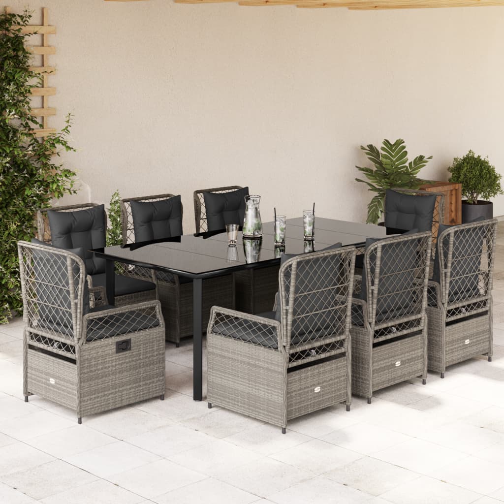 Set Mobilier De Grădină Cu Perne, 7 Piese, , Poliratan