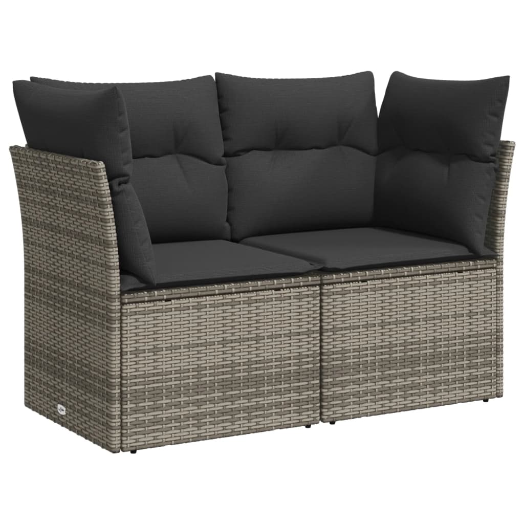 Set Mobilier Grădină Cu Perne, 6 Piese, , Poliratan