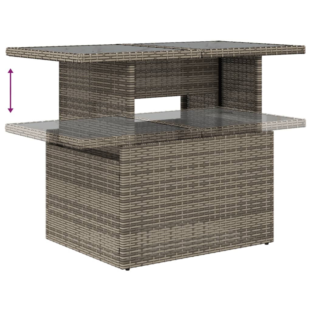 Set Mobilier Grădină Cu Perne, 6 Piese, , Poliratan