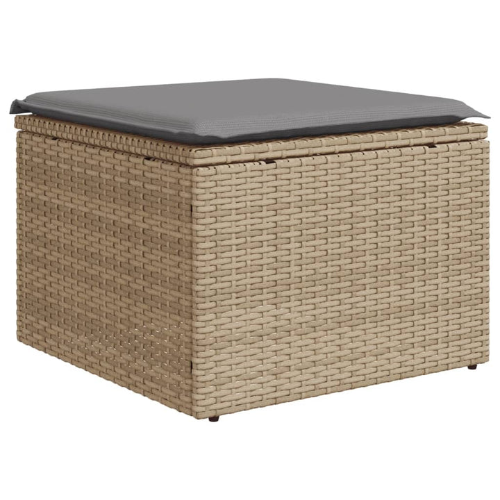 Set Canapele De Grădină, 8 Piese, Cu Perne, Bej, Poliratan