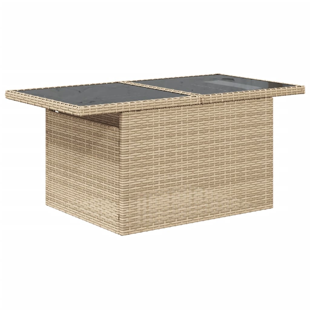 Set Canapele De Grădină Cu Perne, 10 Piese, Bej, Poliratan