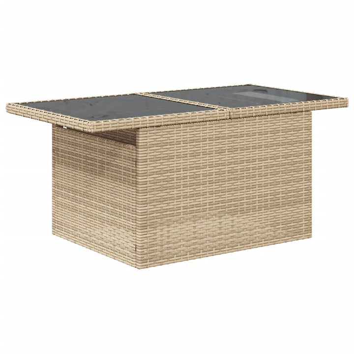 Set Canapele De Grădină Cu Perne, 10 Piese, Bej, Poliratan