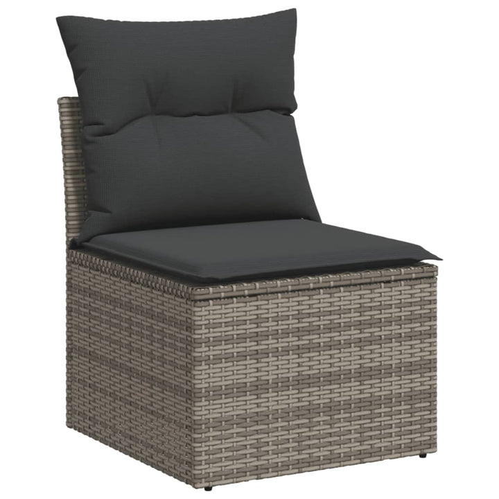 Set Mobilier Grădină Cu Perne, 6 Piese, , Poliratan