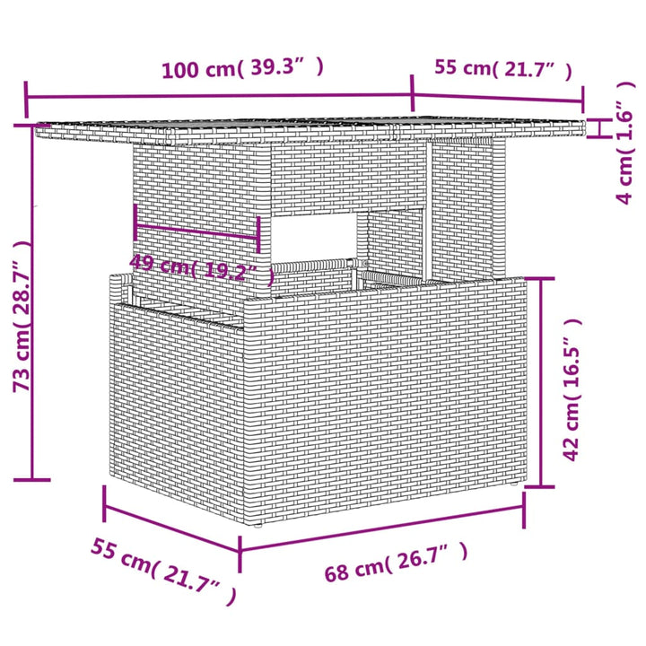 Set Mobilier Grădină Cu Perne, 6 Piese, , Poliratan