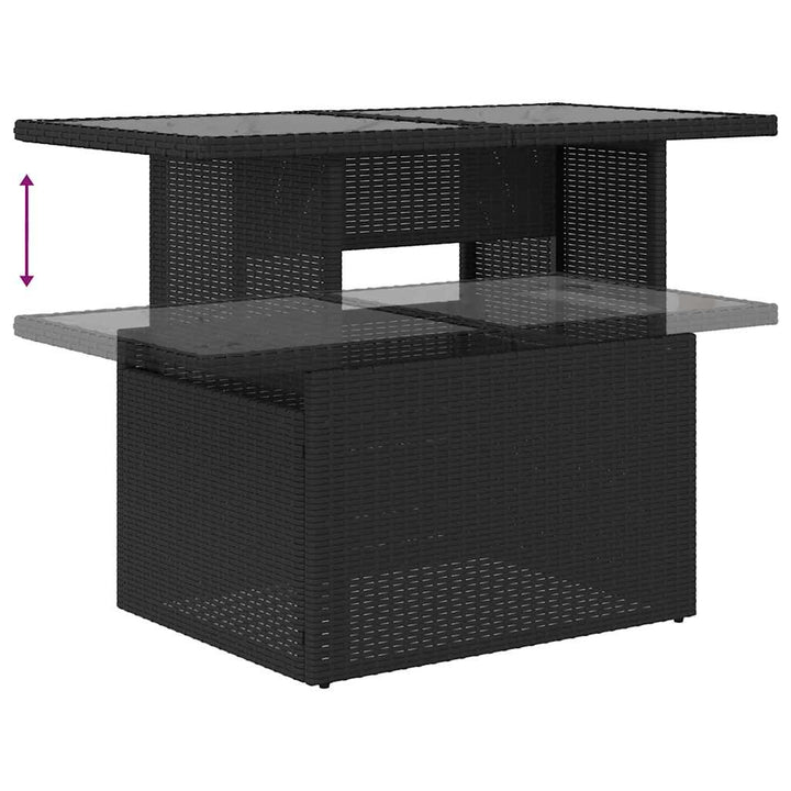 Set Canapele De Grădină Cu Perne, 10 Piese, , Poliratan